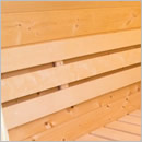 Sauna finlandese a botte da giardino o da esterno Kammi 180 - Schienali in legno