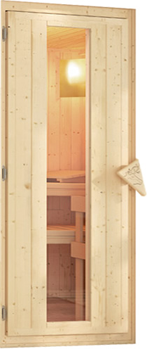 Sauna finlandese classica Eleonora coibentata - Porta coibentata in legno e vetro