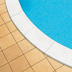 Bordo piscina color Bianco per piscina ovale Skyblue 8,00x4,16 m