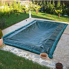 Copertura invernale con fascette + tubolari per piscina rettangolare 5x3 m - 210 g/mq